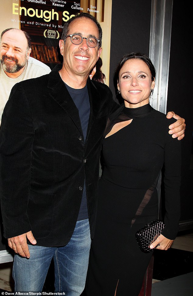 In his comments, he was criticized by his own Seinfeld co-star Julia-Louis Dreyfus – who labeled his comments a 'red flag warning'; the duo is pictured in September 2013