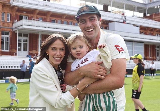 The Australian skipper (pictured with Becky and Albie during the 2023 Ashes series) says losing his mother in 2023 has changed his outlook on life