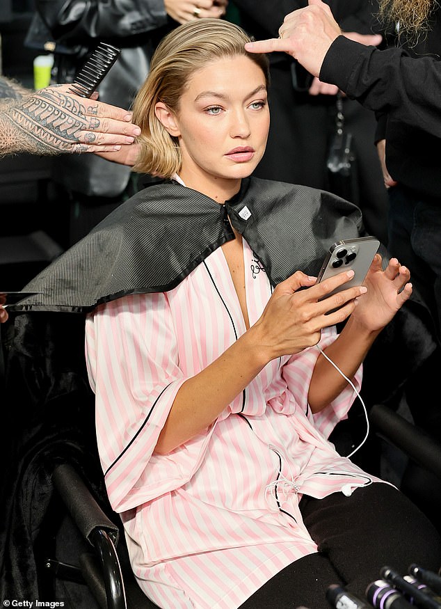 Gigi was pampered and prepared by a glam team ahead of the comeback show