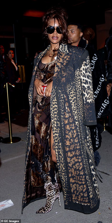 Teyana Taylor didn't hold back on the animal print theme