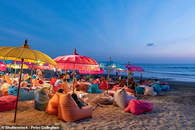 Bali is a very popular destination for Australian tourists. The photo shows Kuta beach