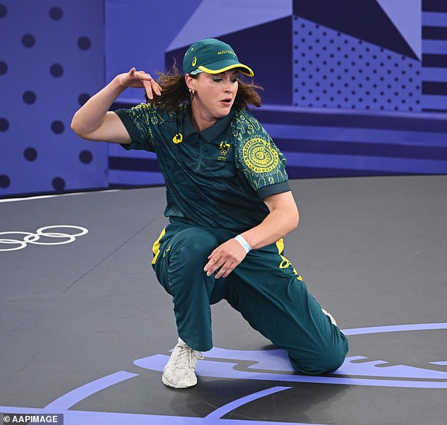 Another player is reportedly facing punishment after arriving at the event dressed as Aussie Olympic breakdancer Rachael 'Raygun' Gunn (pictured)