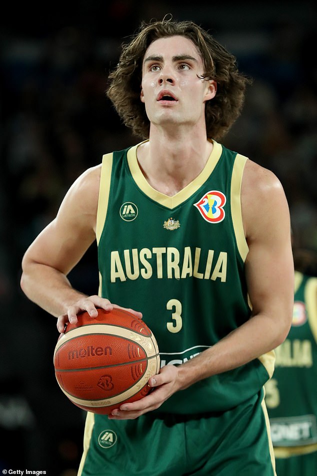 It is reported that some GWS players also dressed up as NBA star Josh Giddey (pictured)