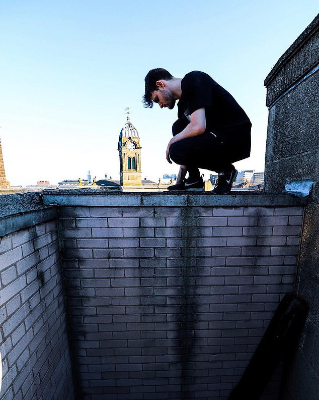 Dazzling photos of Stevenson's 'rooftoping' appeared on his Instagram page