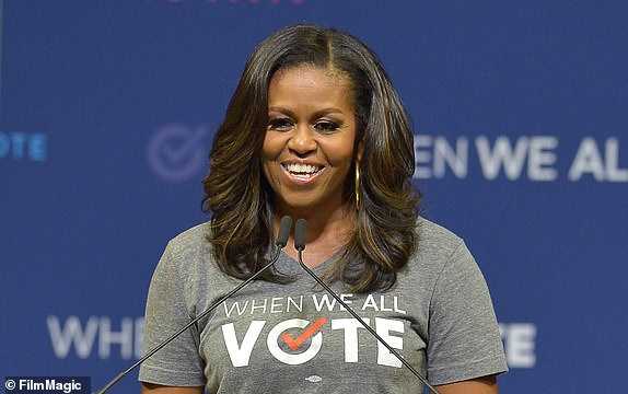 CORAL GABLES, FL – SEPTEMBER 28: Former First Lady Michelle Obama speaks during a 'When We All Vote Rally' in Miami at the Watsco Center at the University of Miami on September 28, 2018 in Carol Gables, Florida. (Photo by Johnny Louis/FilmMagic)