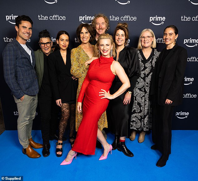 Ward is pictured alongside cast members Josh Thomson, Jonny Brugh, Lucy Schmidt, Susan Ling Young, Zoe Terakes, Claude Jabbour, Jason Perini, Susie Youssef and Chris Bunton