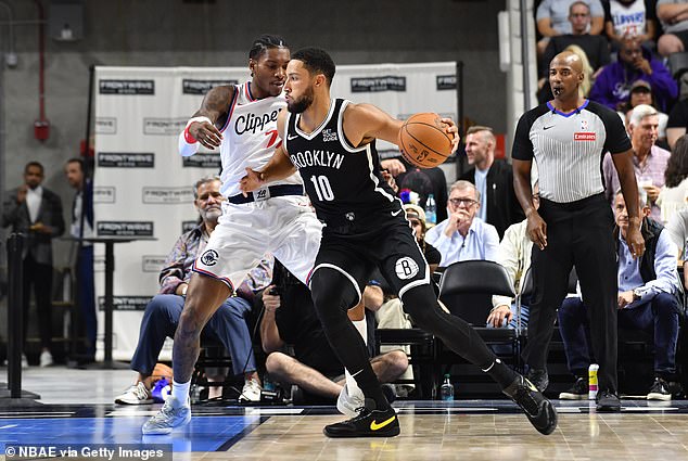 Brooklyn Nets points guard Ben Simmons into action