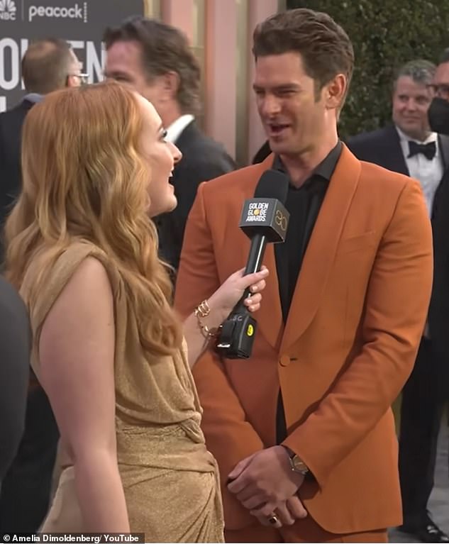 Amelia and Andrew previously went viral at the 2023 Golden Globes when she interviewed him on the red carpet