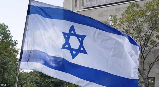 The Israeli flag is blue and white with a Star of David in the center