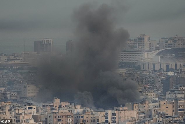 Israel launched a series of rocket attacks on the Lebanese capital Beirut for the first time in six days - smoke was seen rising over buildings in the city's southern suburbs