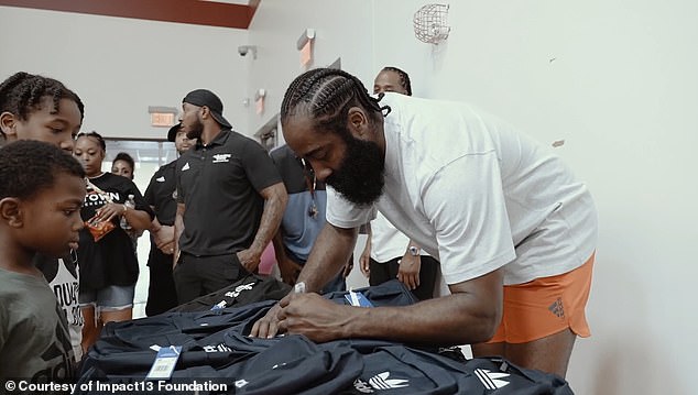 Harden, who grew up in the LA suburb of Lakewood, launched his own nonprofit, the Impact13 Foundation, in December 2021 with the intention of giving back to poorer communities.