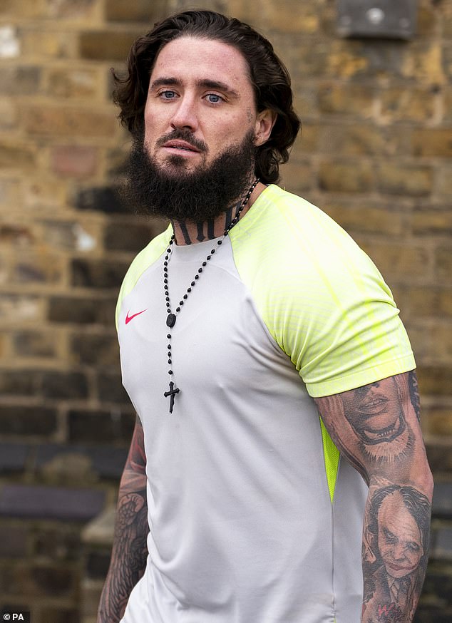 The Love Island star endured a horrific trial in late 2022 after falling victim to revenge porn by her then partner, reality star Stephen Bear (pictured leaving jail in January)