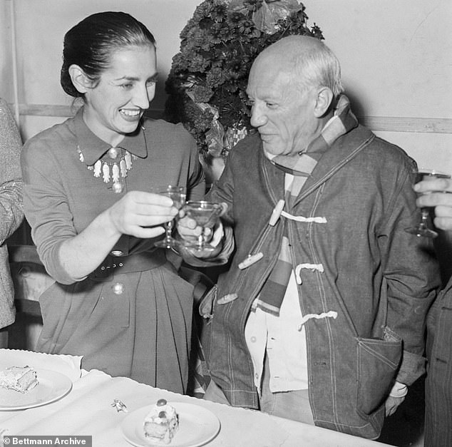 Picasso pictured with his wife Françoise in 1951. The jewelry designer also said it was 