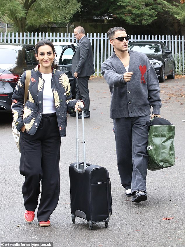 Dr. Punam Krishan and Gorka Marquez put on a brave face as they arrived for training with Pete and Jowita