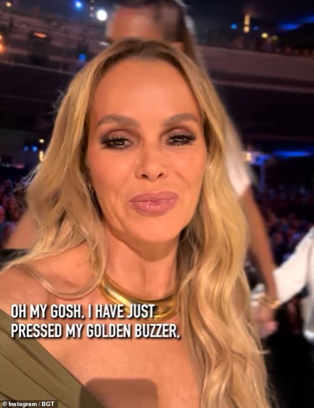 In a clip of Amanda talking about pressing her Golden Buzzer, fans noticed a member of the crew telling the audience that they were going to 