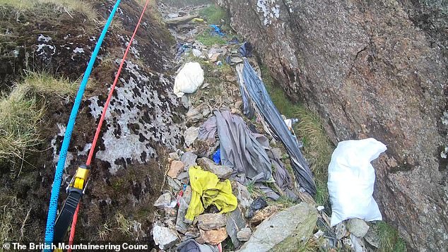 Experts from the British Mountaineering Council conducted a rubbish search on the mountain and found rubbish dating back 100 years.