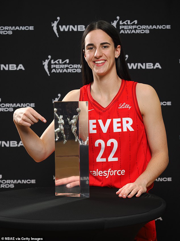 Clark was crowned WNBA Rookie Of the Year on October 3 and AP ROY on September 22.