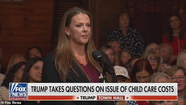 The Georgia woman named Rachel who asked Trump about childcare affordability said she 'had a panic attack' when she asked her question