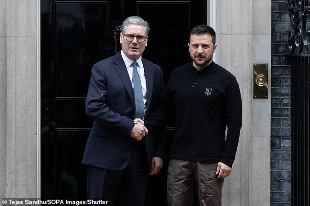 Observers say the Ukrainian president faces an uphill battle to convince Western allies to support his Victory Plan. Pictured: Volodymyr Zelensky with Prime Minister Keir Starmer this month