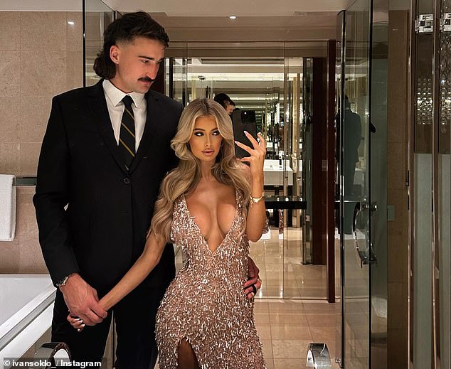 Ivan Soldo (pictured with girlfriend Chelsea Becirevic) has stated he has no plans to leave Port Adelaide