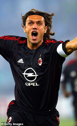 Paolo Maldini was also part of the back two