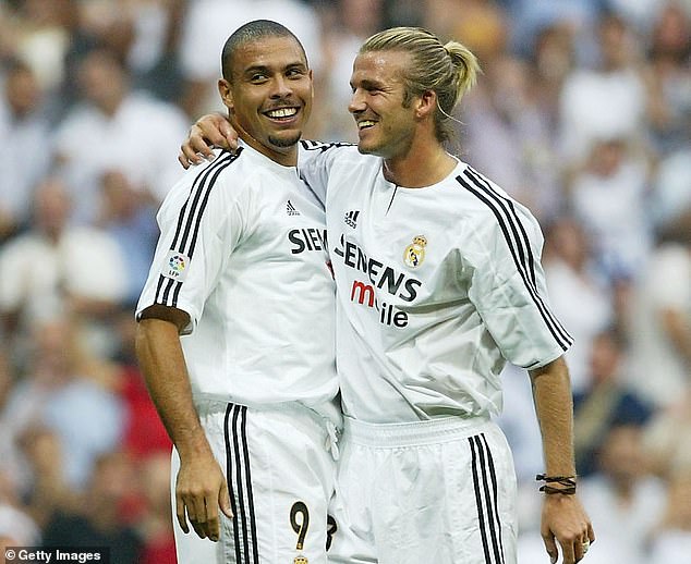 Another Real Madrid icon, Brazilian Ronaldo, was picked by Beckham to take charge