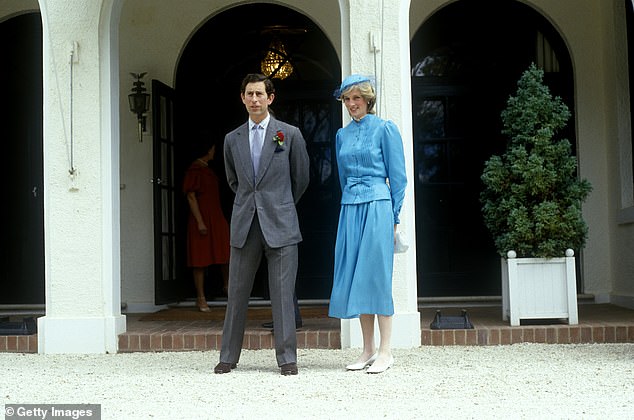 Charles and Diana stand outside Government House in Canberra, where they meet Prime Minister Bob Hawke and his wife Hazel