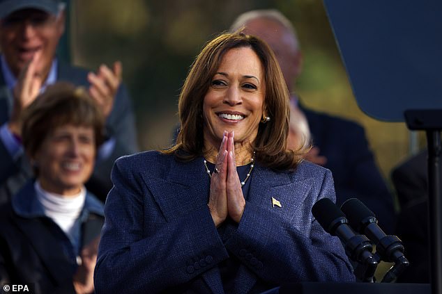 Vice President and current Democratic presidential candidate Kamala Harris attends a rally in Bucks County, Pennsylvania, U.S., October 16, 2024. After the event, she interviewed Baier