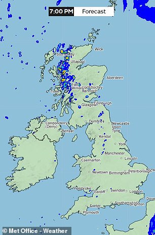 With rain only forecast for a limited part of Scotland, the weather should be good for stargazing tonight