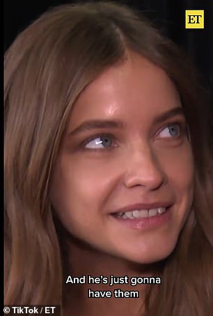 Barbara Palvin looked surprised when she was asked a question backstage