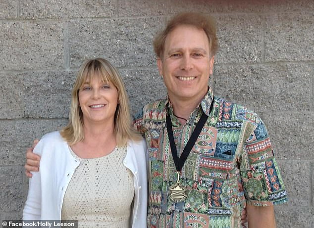 Kirk Thomas Olsen, 61, pictured with niece Holly Leeson was found dead in Yosemite on Saturday, nearly three weeks after he left the Ostrander Lake trailhead