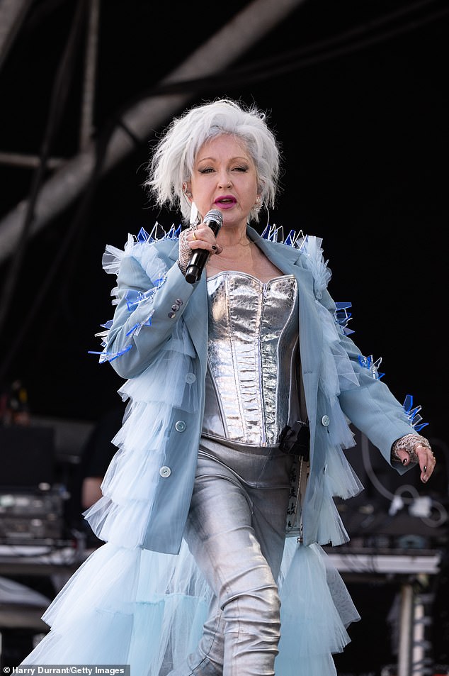 They have each won multiple Grammys and were pioneers in the early days of MTV. Cyndi pictured here at the 2024 Glastonbury Music Festival