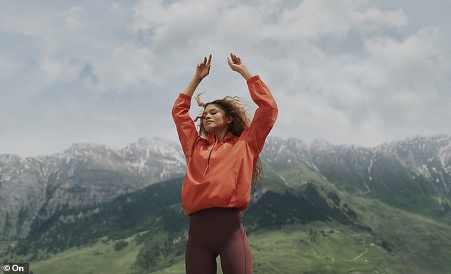 The photos were taken in the mountain village of Vals, with the aim of 'highlighting the importance of new experiences through movement, exploration and human connection'