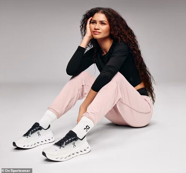 The brand also uploaded three posts to Instagram, announcing the beauty as a new partner and sharing photos of the actress showing off her toned stomach in multiple activewear outfits.