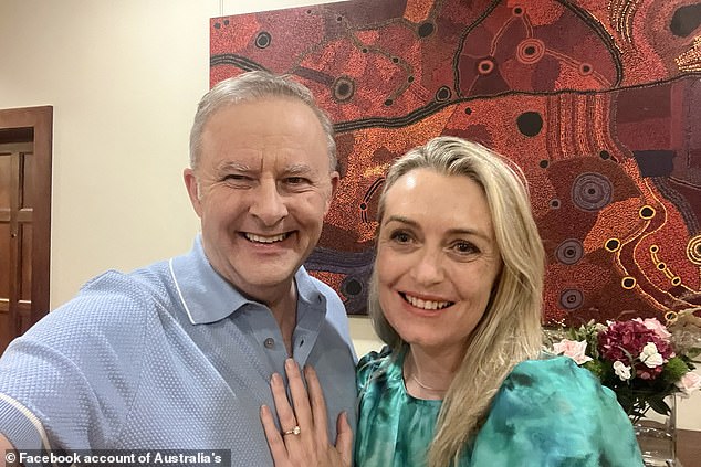 The Prime Minister has bought a beach house in Copacabana, on the NSW Central Coast north of Sydney, as Australia grapples with an immigration-driven housing crisis (Anthony Albanese is pictured right with his fiancée Jodie Haydon)