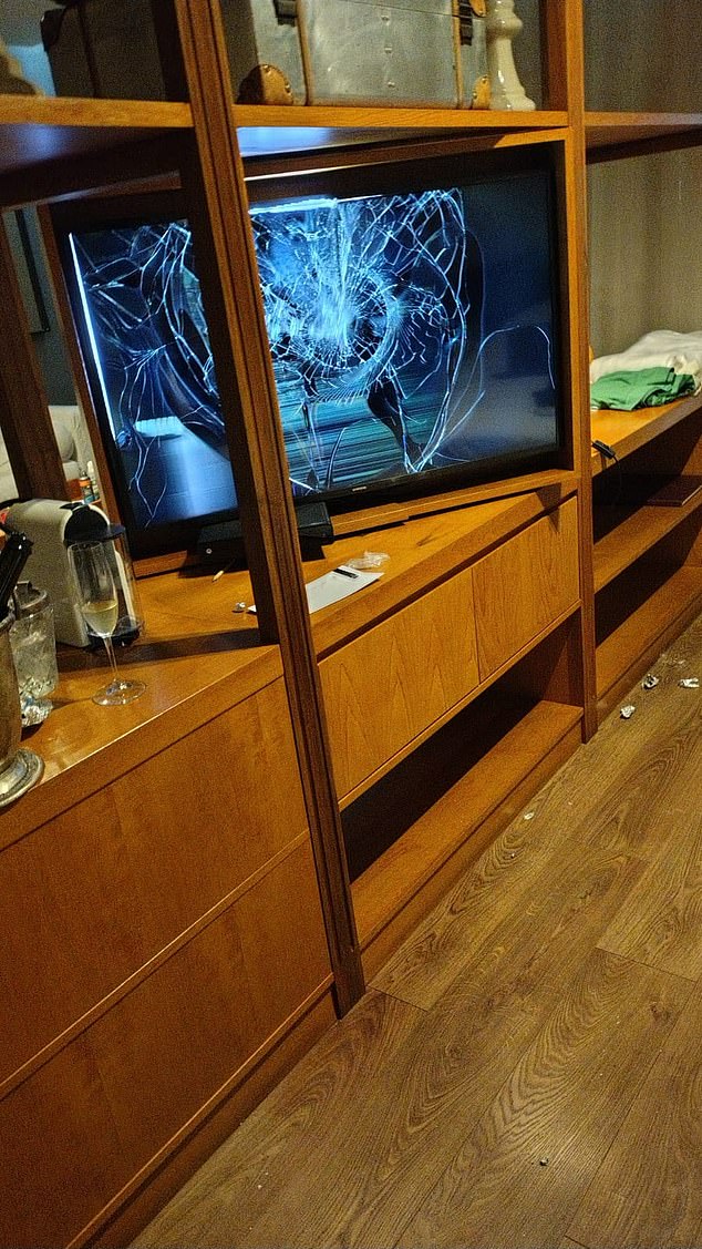 The Argentinian press has published the first photos of Liam Payne's destroyed hotel room in Buenos Aries, showing a broken TV screen