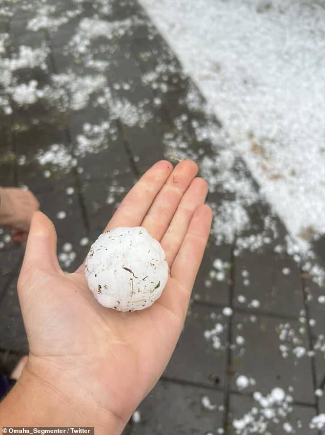 Hail bigger than golf balls fell in Casterton on Wednesday