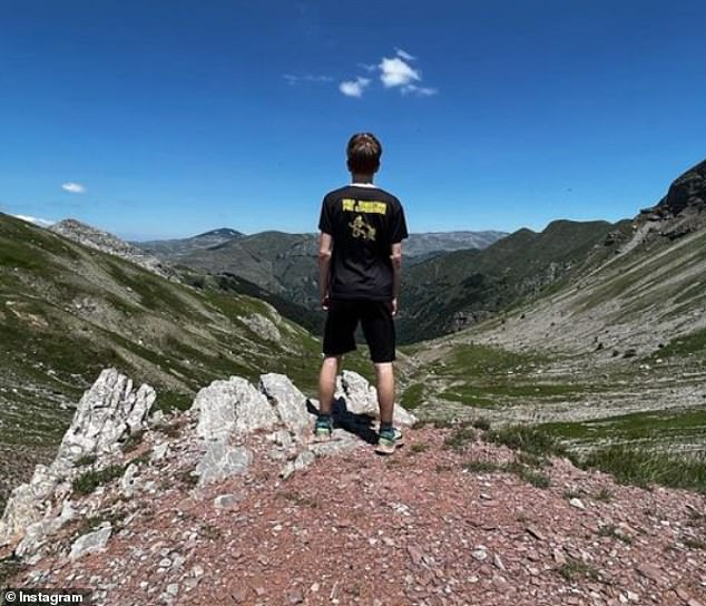 On his social media pages, Lowe regularly shared images of him and his son in hiking areas in Bosnia (photo: Emir seen in a post on his father's page)