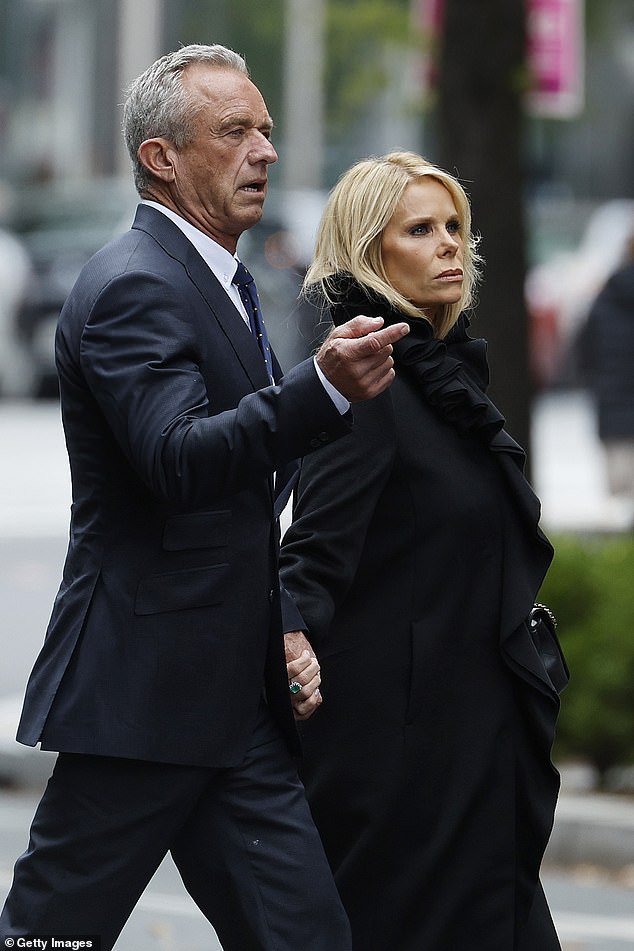 Kennedy and Hines were spotted Wednesday at the celebration of Ethel Kennedy's life at Saint Matthew's Cathedral in Washington, D.C.