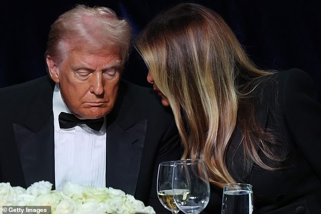 Donald and Melania were sometimes deep in conversation