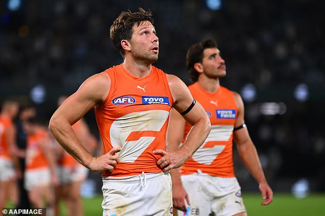 Captain Toby Greene was one of 13 players sanctioned by the AFL during the club's end-of-season Wacky Wednesday celebrations