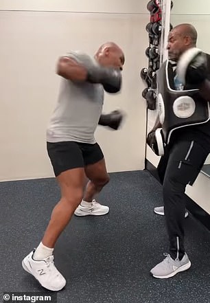 During recent videos, he showed off his punching power