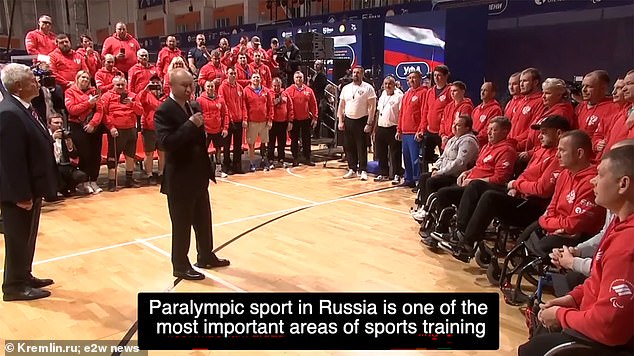 Putin made a surprise visit to the city of Ufa, where he met Paralympic competitors