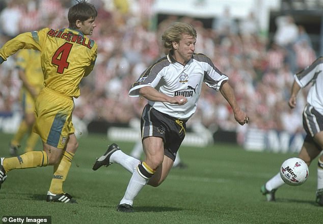 Gabbiadini (left) played for Derby County in the Premier League in the 1990s