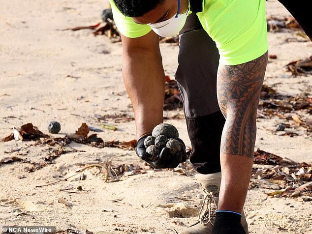 Clean-up operations started on Wednesday to remove debris from popular beaches and remove it safely