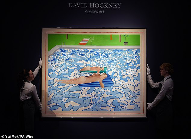 A work by David Hockney, California (1965), valued at approximately £16,000,000, March 2024