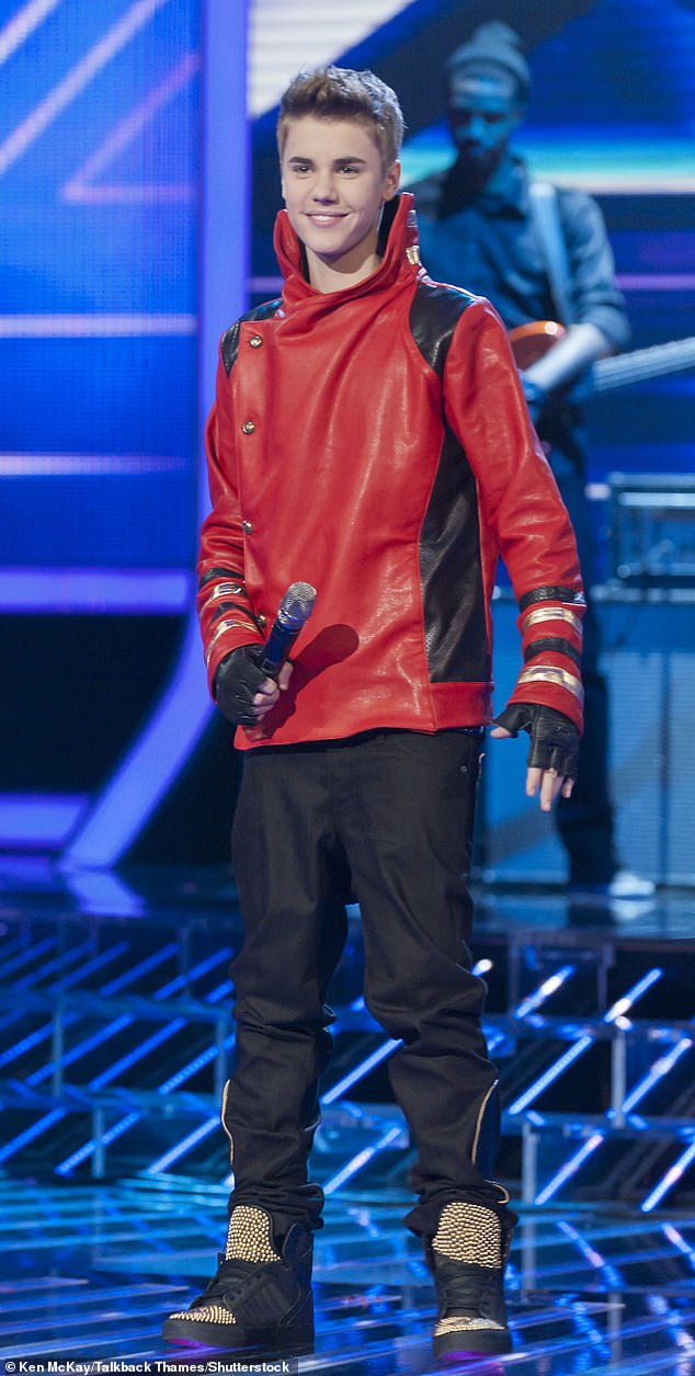 Justin performing on the X Factor in 2011 - a year after Liam came third as part of One Direction