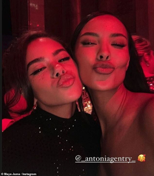 Maya shared snapshots with friends via her Instagram Stories