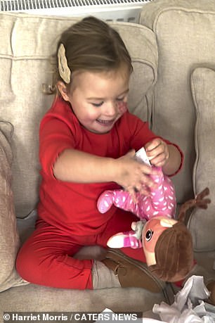 The doll is part of Aldi's new doll range and Harriet said she is grateful to the retailer for producing toys that represent little ones like Cici.