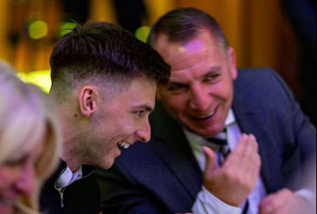 Tierney and Rodgers deep in conversation during the Celtic Foundation's London Gala